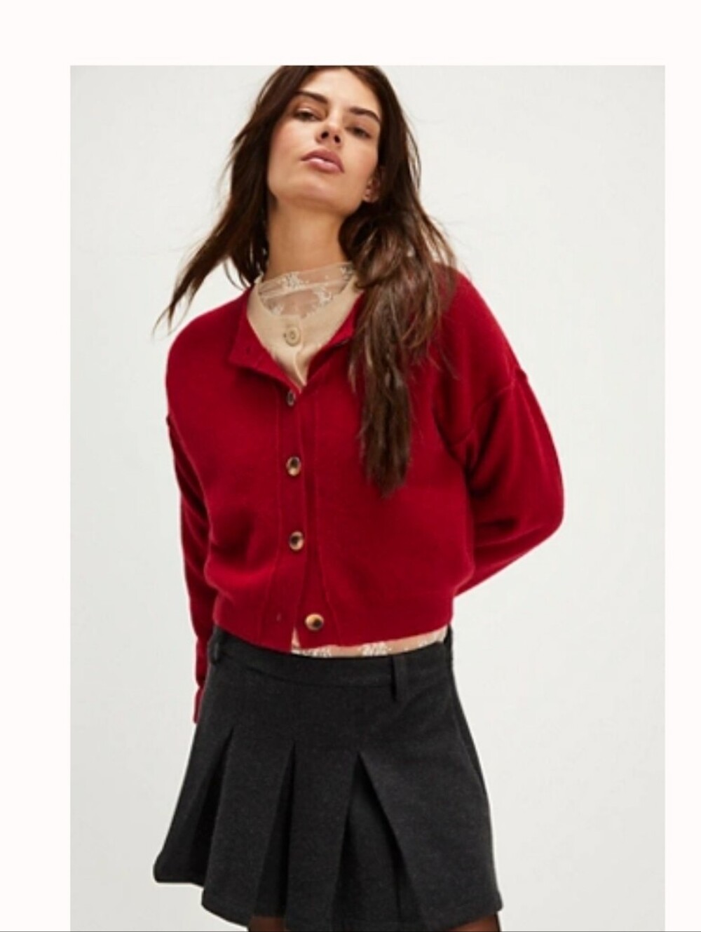 Free People Lila 100% Cashmere Cardi L NWT